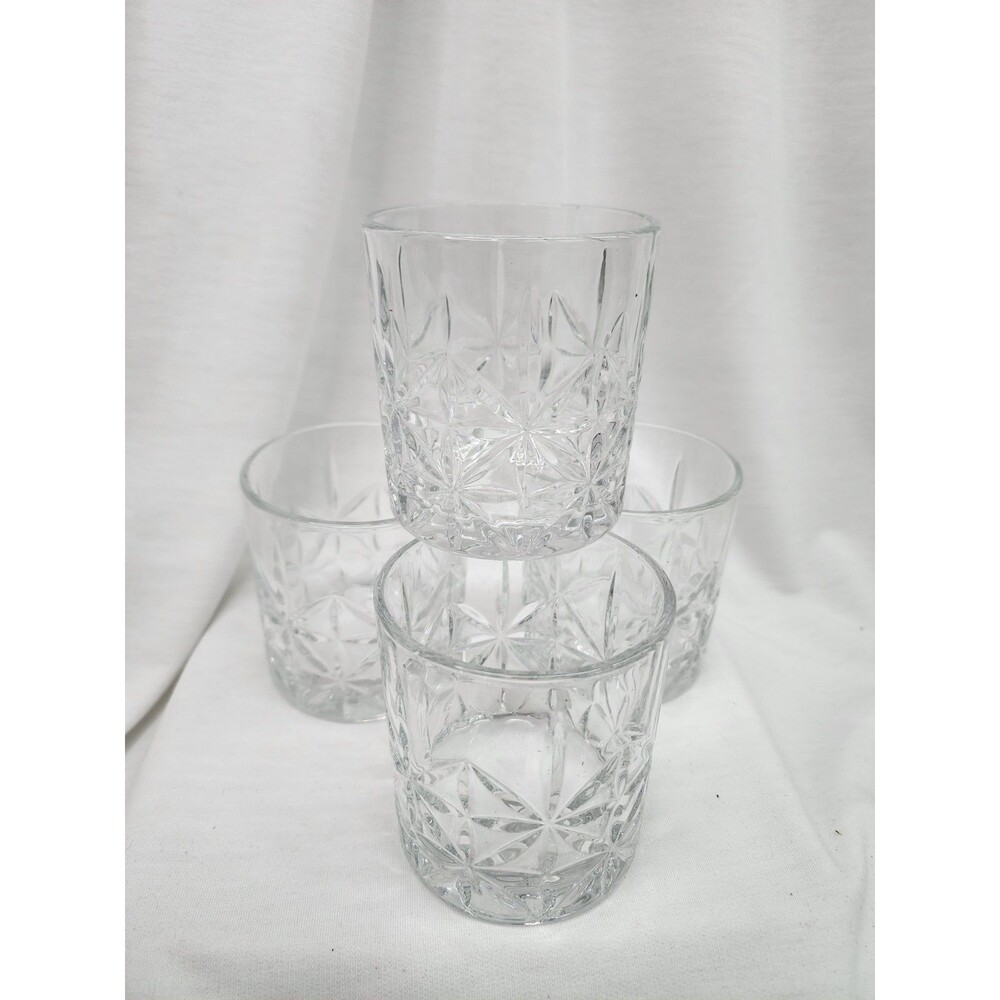 Godinger Double Old Fashioned Crystal Glasses 'Tildan' Set Of 4 With Original Bo